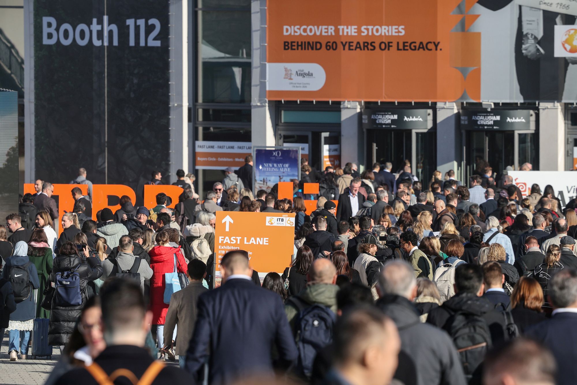 ITB Berlin 2026, crowds of people at the south entrance